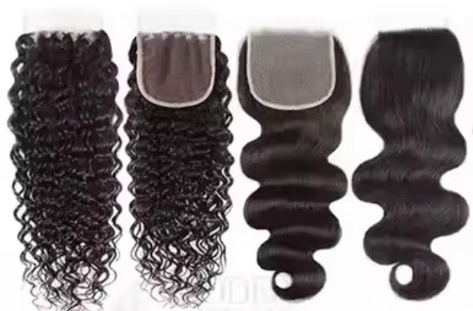 Raw Indian Human Hair- 4x4 Closure