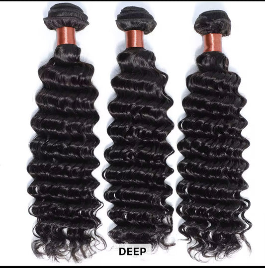 RAW Indian Human Hair- Deep wave